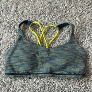 Lululemon striped sports bra with padding inserts